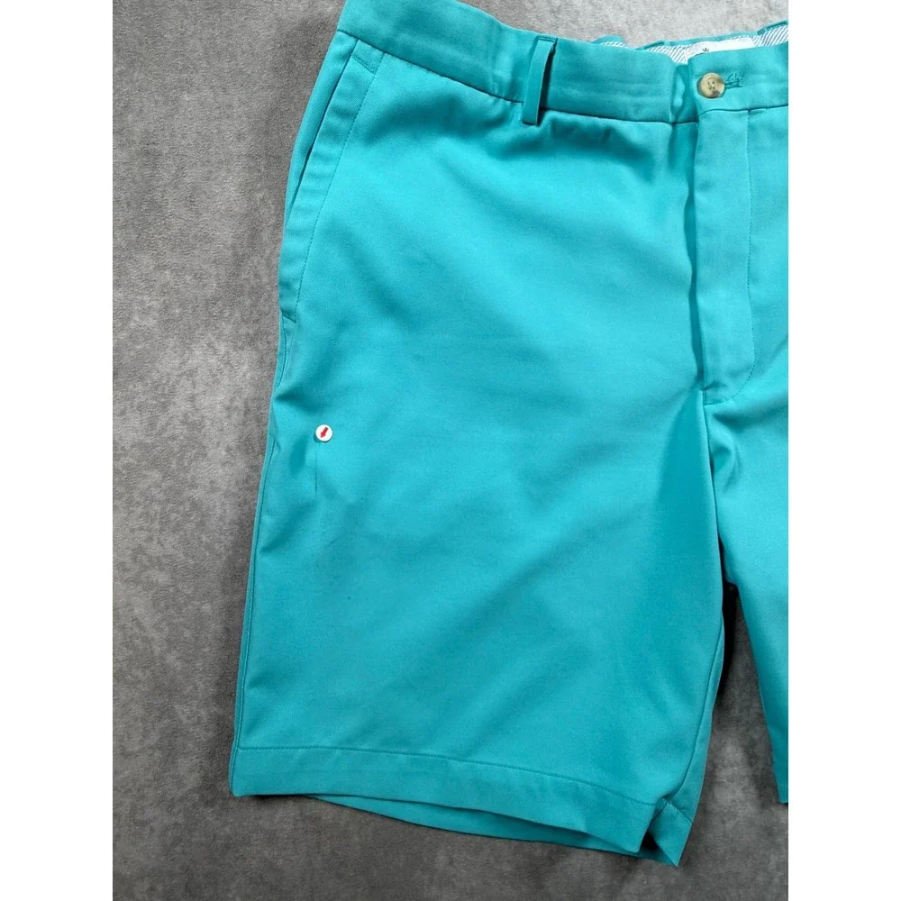 Peter Millar Mens 38 Salem Performance Golf Shorts Caribbean Blue Crown Sport